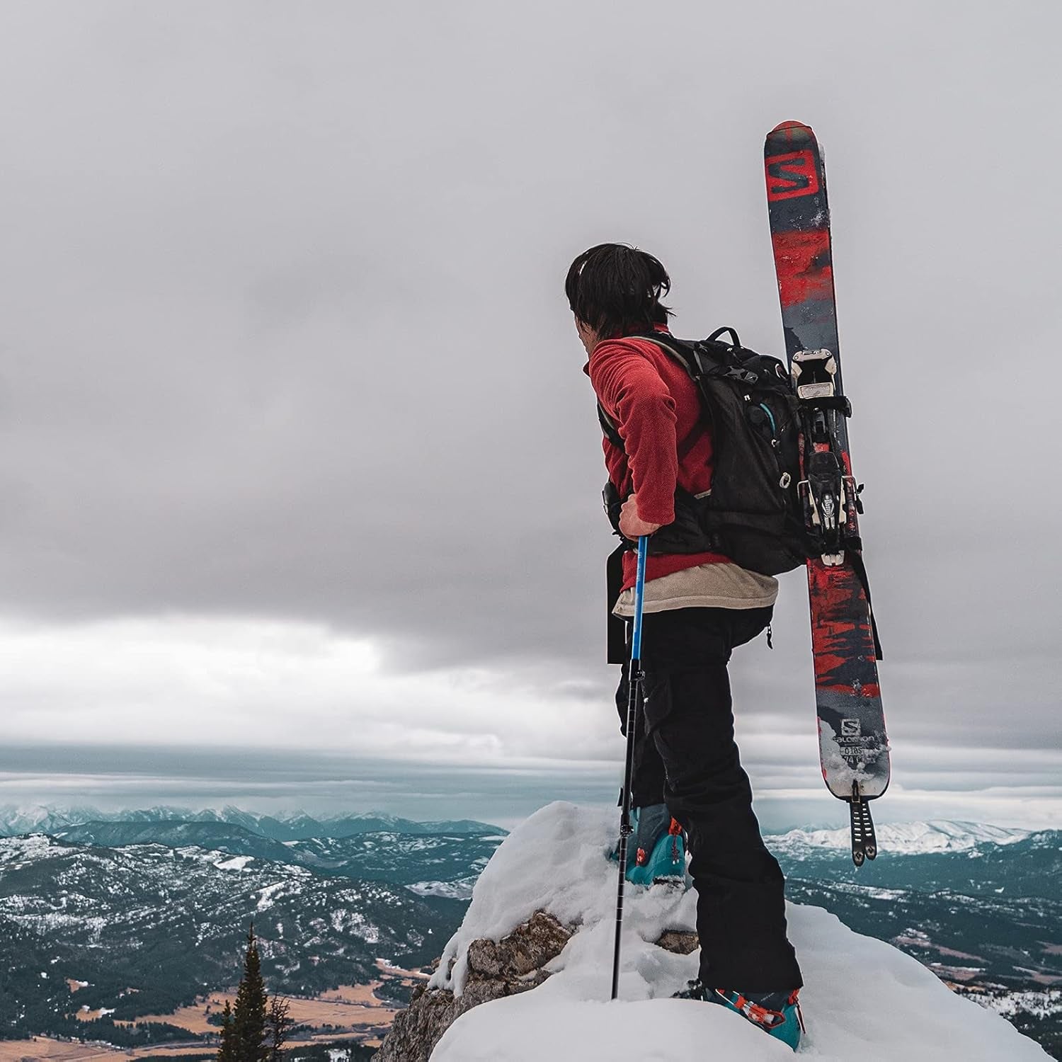 Aluminum Trekking Poles - Quick Adjustable Locks, Comfort Handle, Padded Strap, Snow Baskets - Walking Sticks Suitable for Hiking, Walking