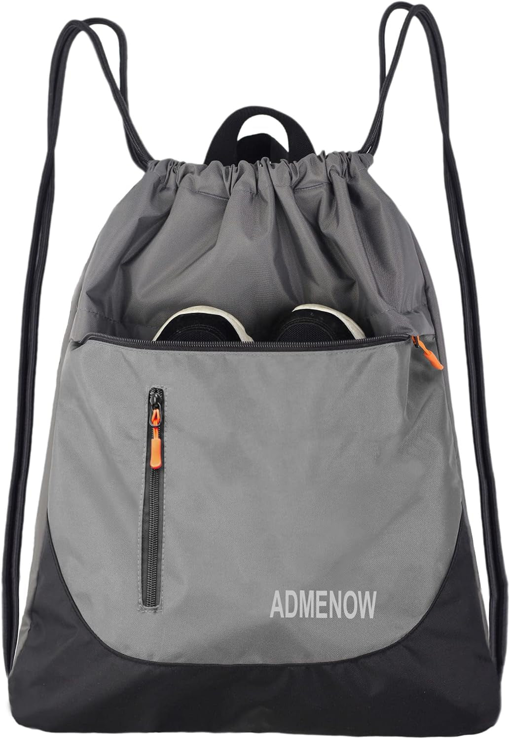 Drawstring Backpack Gym String Bag Sack Pack Sackpack Knapsack Sports Men Women Workout Dance Track Travel Beach Swim (Grey) One_Size